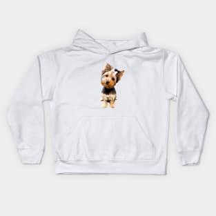 Yorkshire Terrier Cute Yorkie with a bow! Kids Hoodie